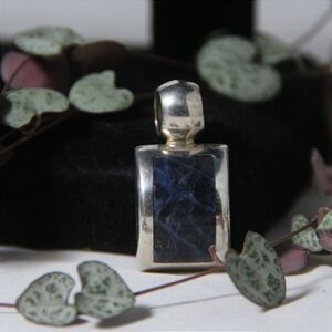 ATI Mexico‎ Modernist Sterling Silver 925 Sodalite Inlay Rectangular Pendant
